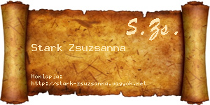 Stark Zsuzsanna névjegykártya